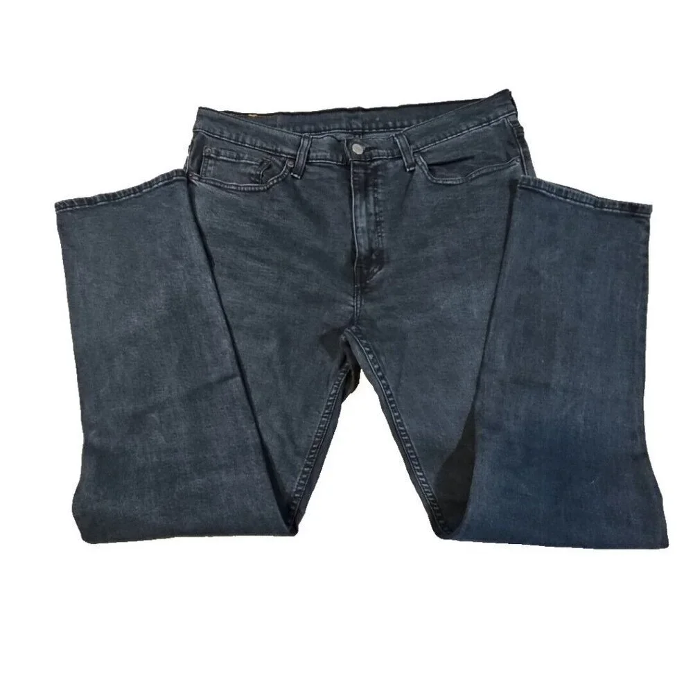 Levi's Jeans Men's W36 L32 Dark Slate‎ Blue Tapered Leg Stretch PC9-04511-5654